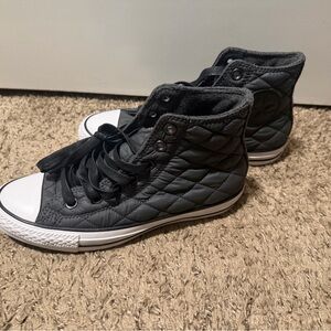 Converse Quilted High-Top Sneakers in Black